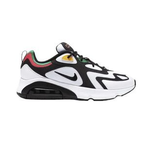 Nike Air Max 200 Unisex Sneakers in White/Black/Bright Crimson 7